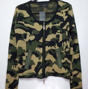 Lumiere full zip camo jacket cardigan size "M"